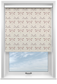 Dragonfly Print, Estate Pink - Roller Blind